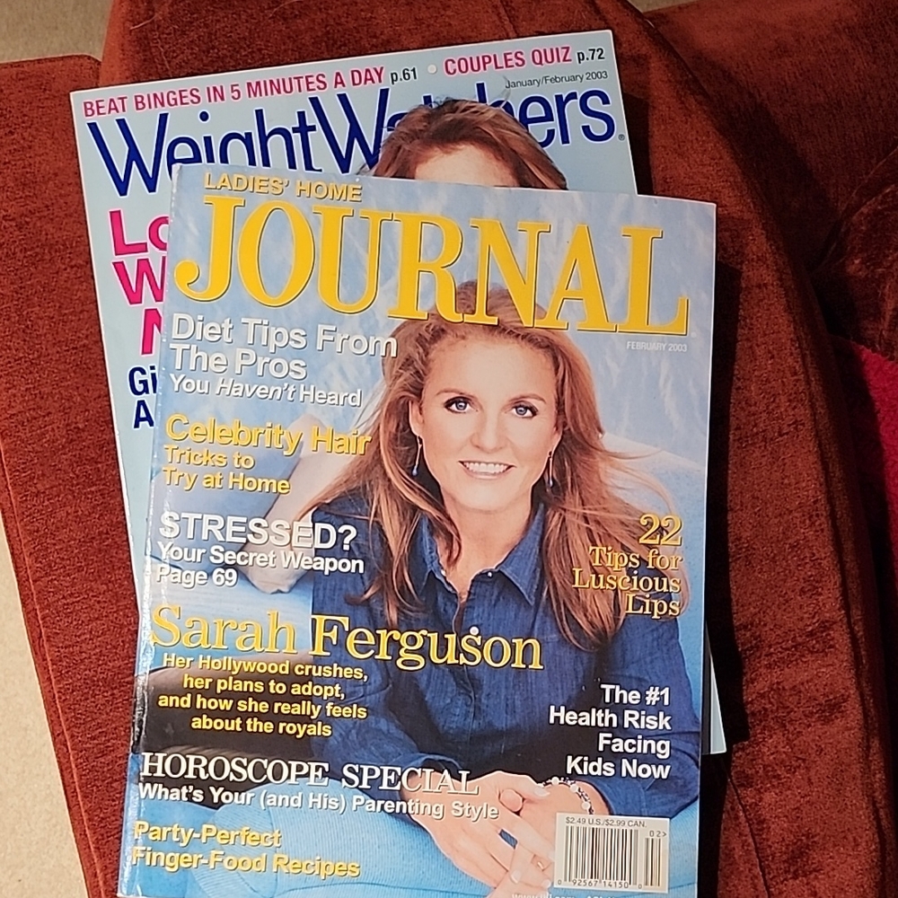Ladies' Home Journal, Weight Watchers Magazines with Sarah Ferguson Cover 2003